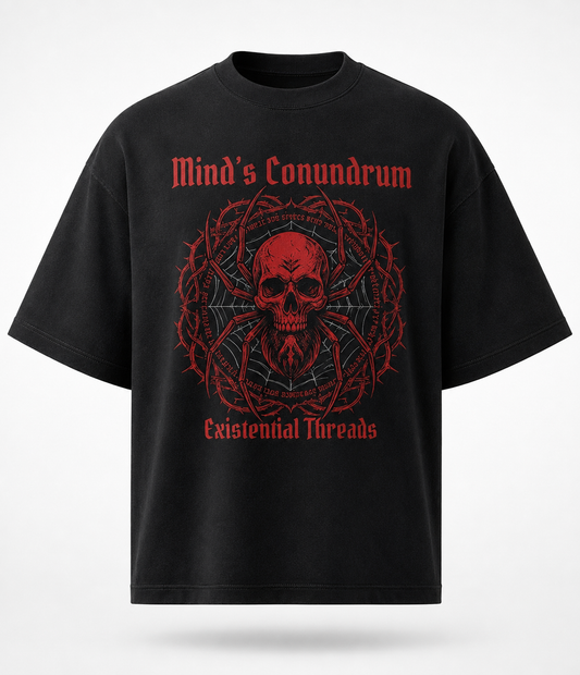 Mind's Conundrum – Arachniida Oversized Graphic T-Shirt