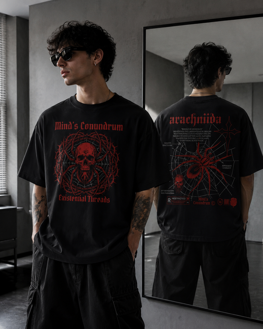 Mind's Conundrum – Arachniida Oversized Graphic T-Shirt