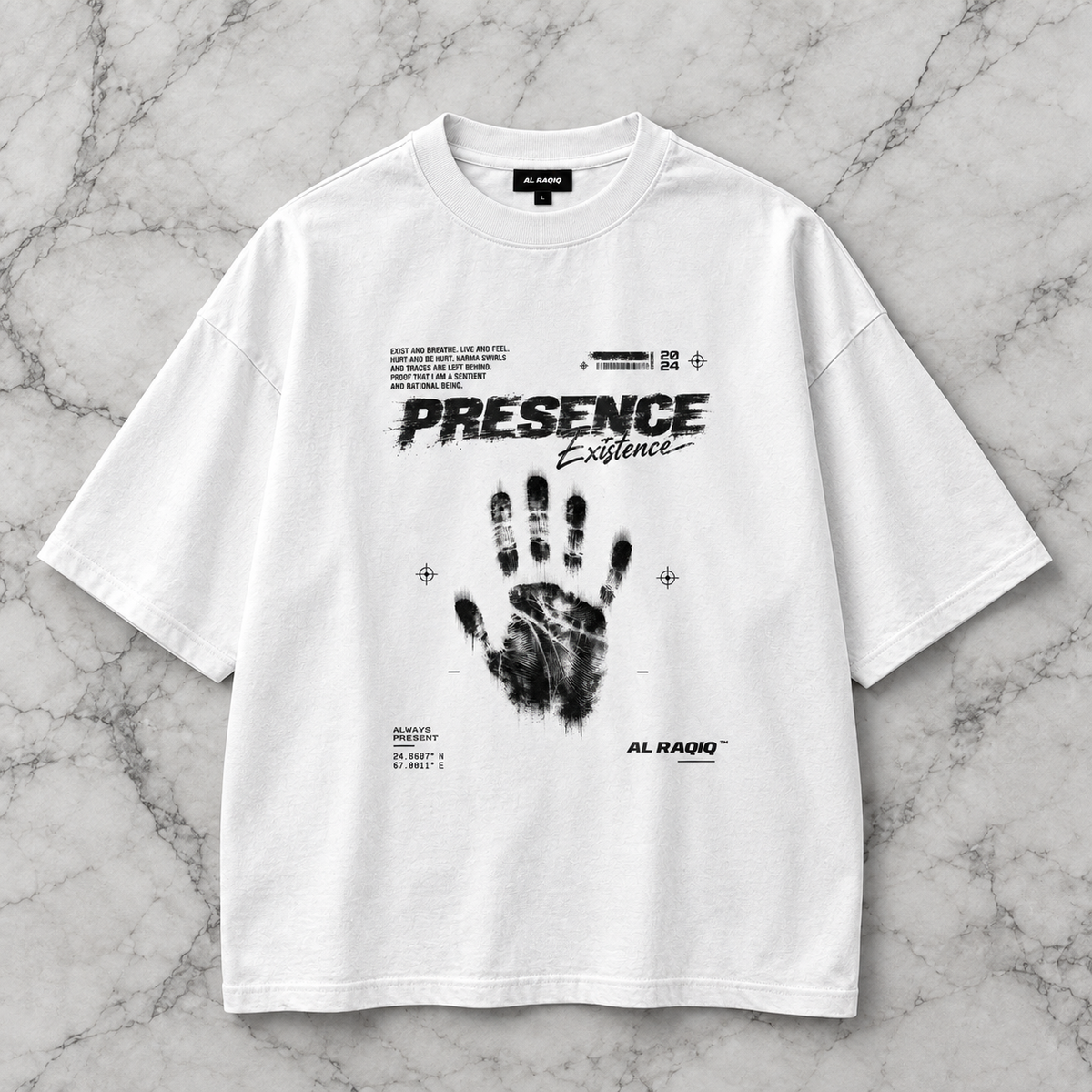 Presense Existence Drop Shoulder T-Shirt | Al-Raqiq