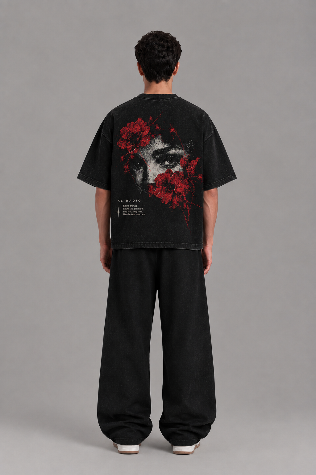 Lost in the Eyes Drop Shoulder T-Shirt | Al-Raqiq Clothing